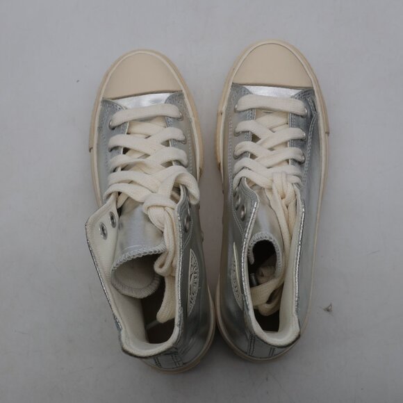 Converse All Star Lift Shoes Women's Size 7.5 Metallic Silver High Top A09902C - Picture 9 of 9
